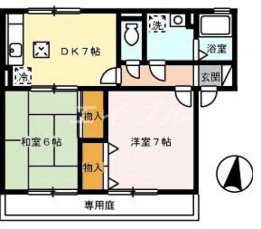 サンハイム撫川　Ａ棟の物件間取画像